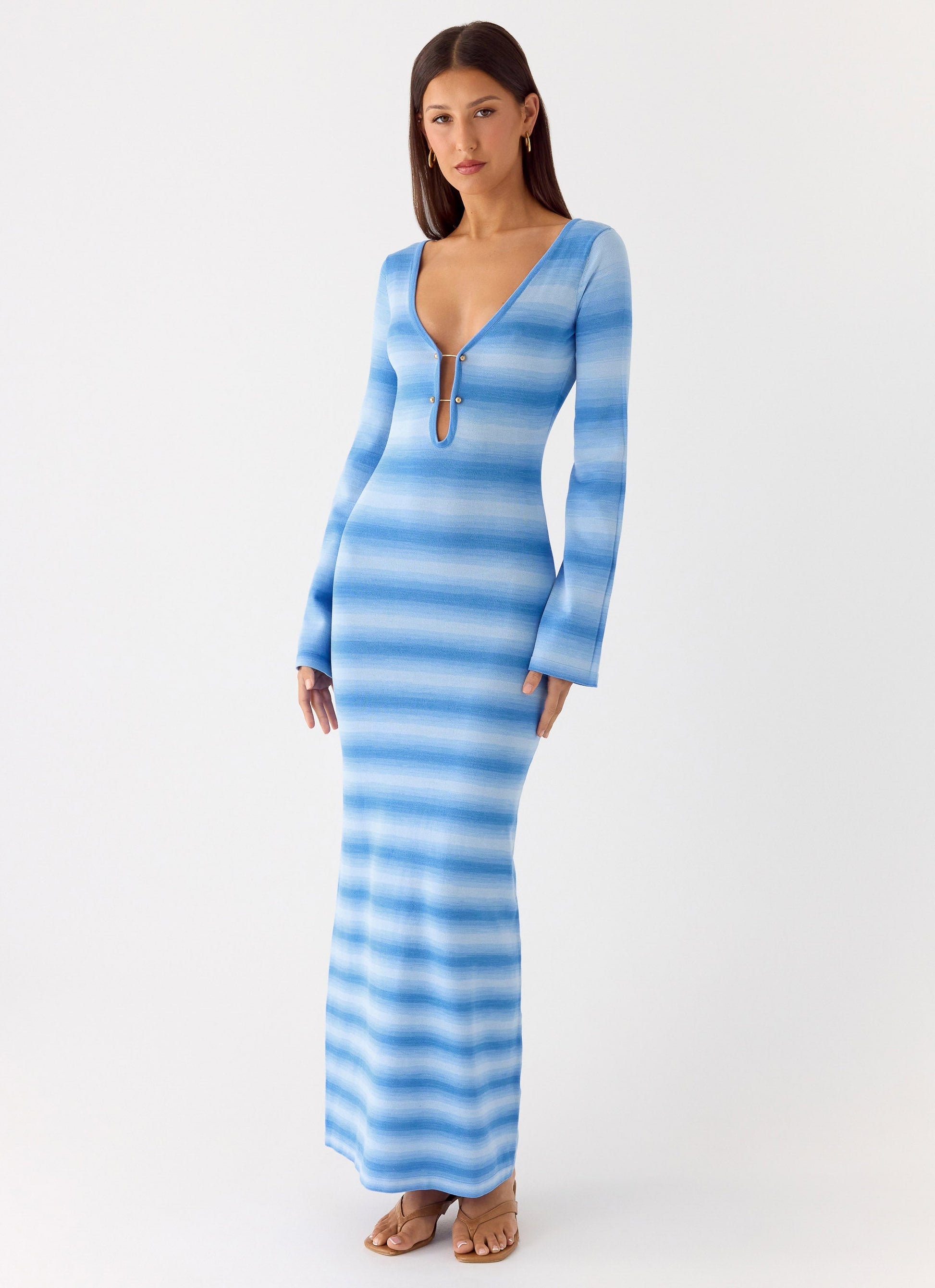 Late Night Calls Knit Maxi Dress - Cerulean Peppermayo Exclusive