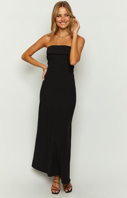 Lei Strapless Black Maxi Dress BB Exclusive