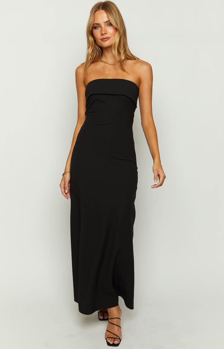 Lei Strapless Black Maxi Dress BB Exclusive