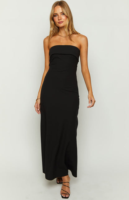 Lei Strapless Black Maxi Dress BB Exclusive