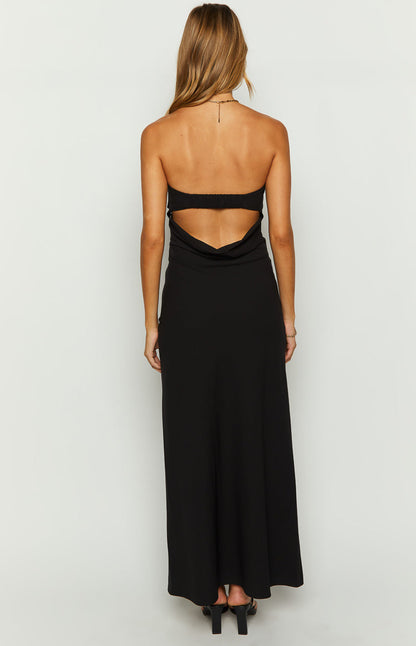 Lei Strapless Black Maxi Dress BB Exclusive