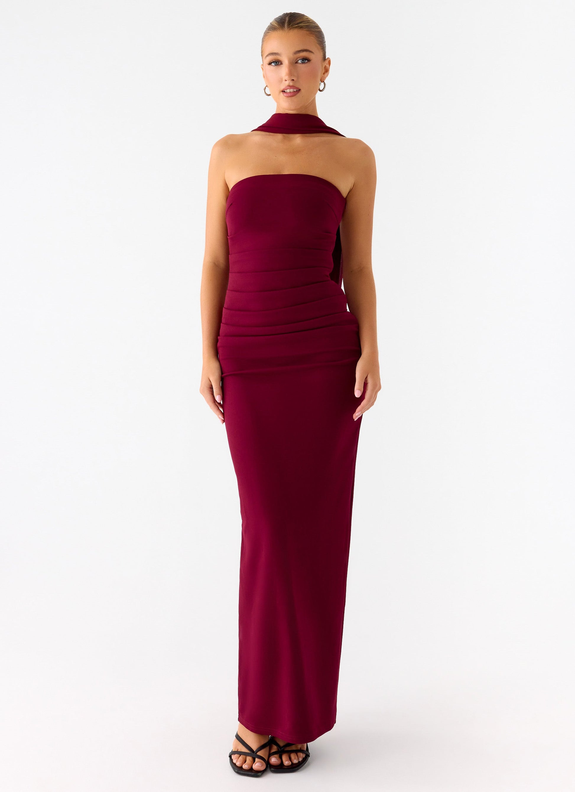 Libra Maxi Dress - Dark Cherry Peppermayo Exclusive