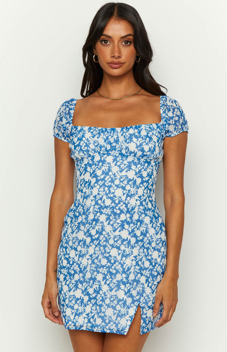 Love & Lust Blue Floral Mini Dress BB Exclusive