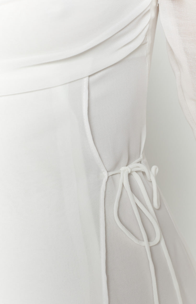 Lucy White Long Sleeve Mini Dress BB Exclusive