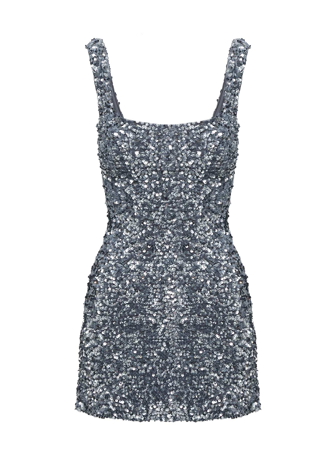 Miss Me Sequin Mini Dress Silver Princess Polly