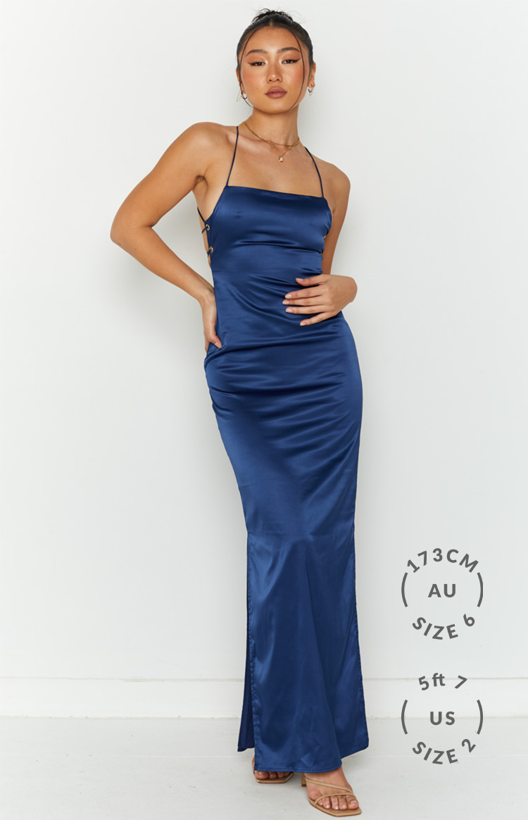 Manhattan Slip Formal Dress Navy BB Exclusive