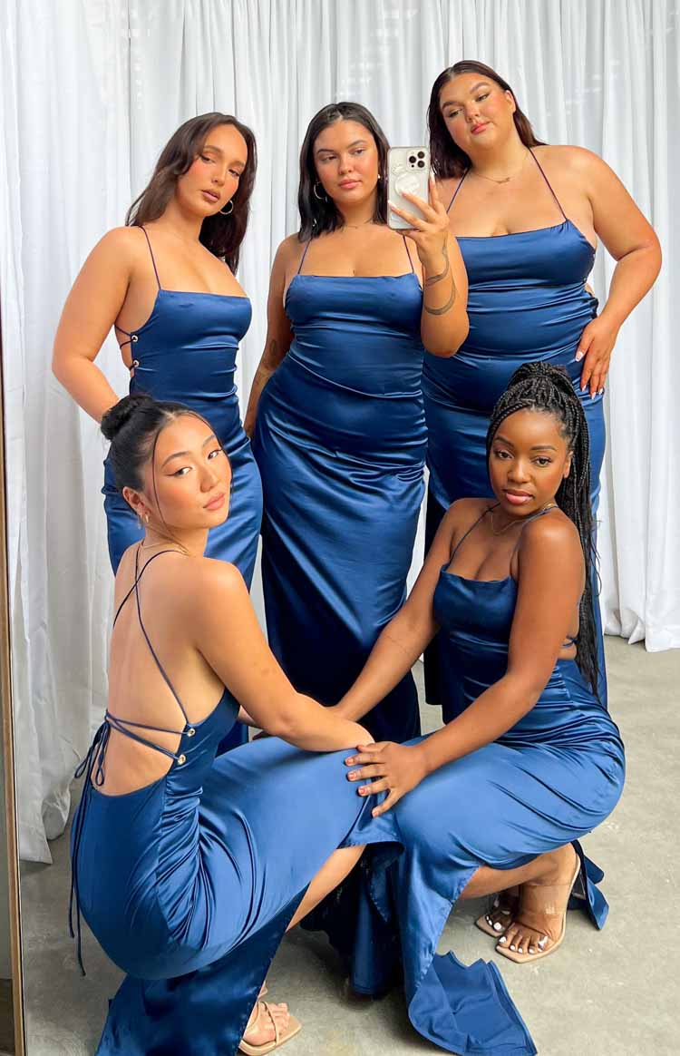 Manhattan Slip Formal Dress Navy BB Exclusive