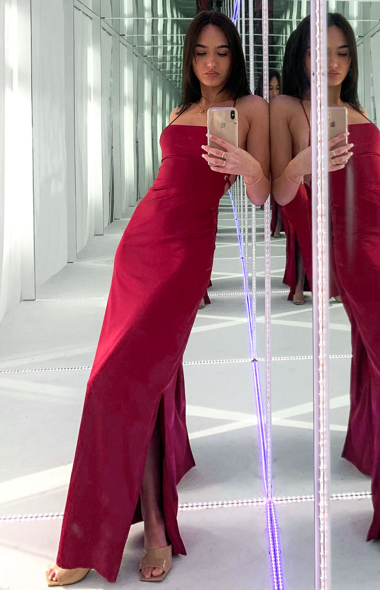 Manhattan Slip Formal Dress Wine BB Exclusive