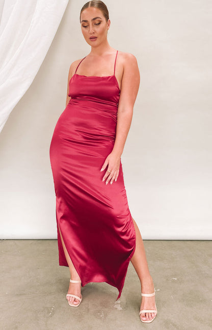 Manhattan Slip Formal Dress Wine BB Exclusive