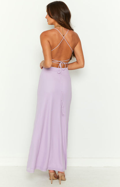 Masie Lilac Mesh Maxi Dress BB Exclusive