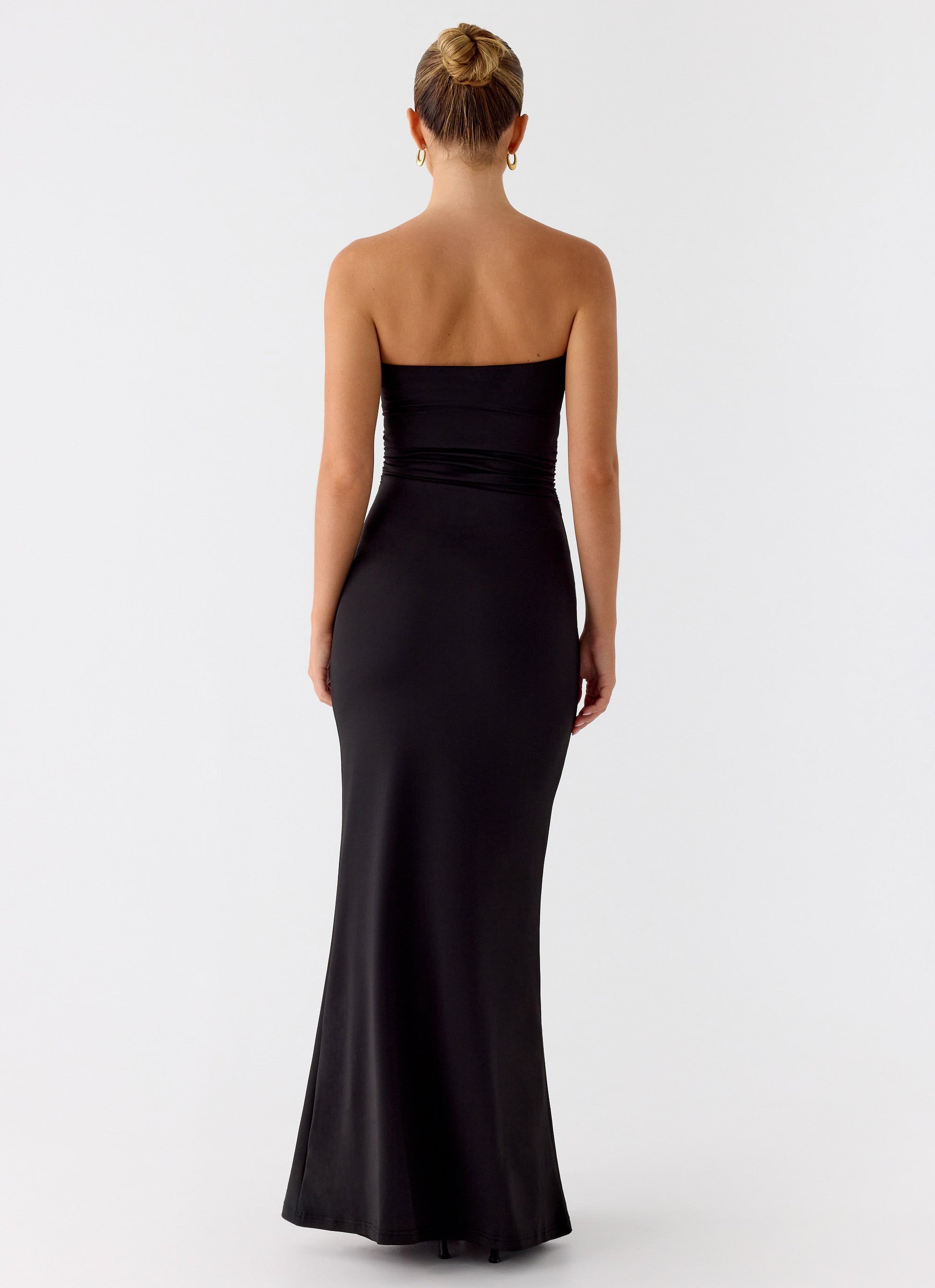 Metal Heart Strapless Maxi Dress - Black Peppermayo Exclusive