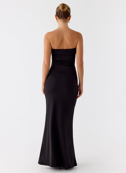 Metal Heart Strapless Maxi Dress - Black Peppermayo Exclusive