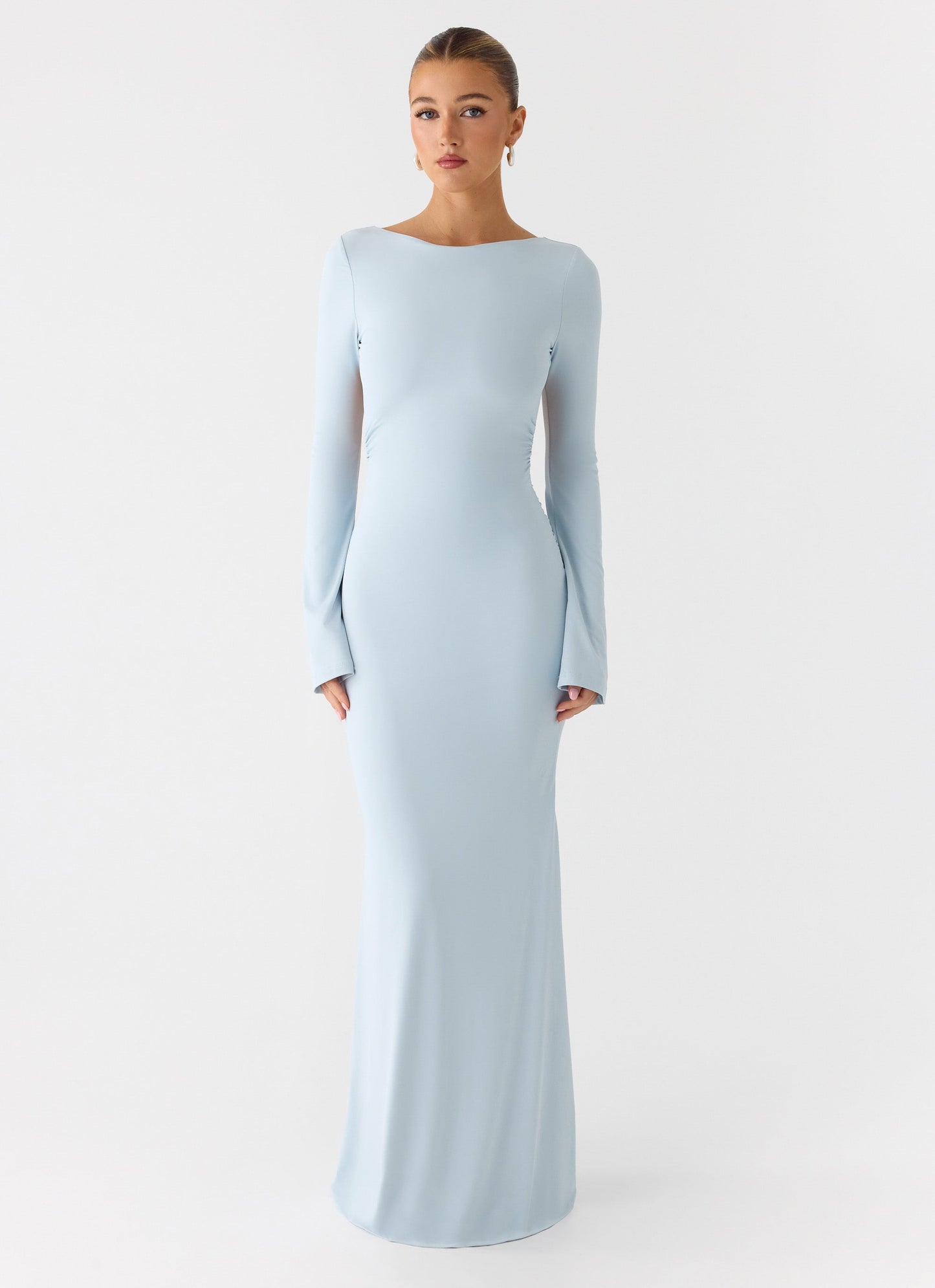 Midnight Song Long Sleeve Maxi Dress - Misty Blue Peppermayo Exclusive