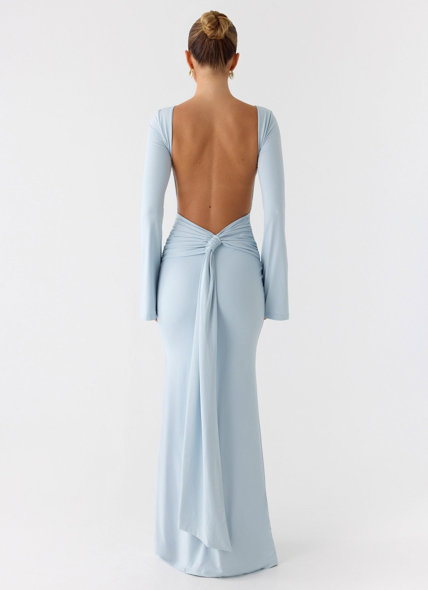 Midnight Song Long Sleeve Maxi Dress - Misty Blue Peppermayo Exclusive
