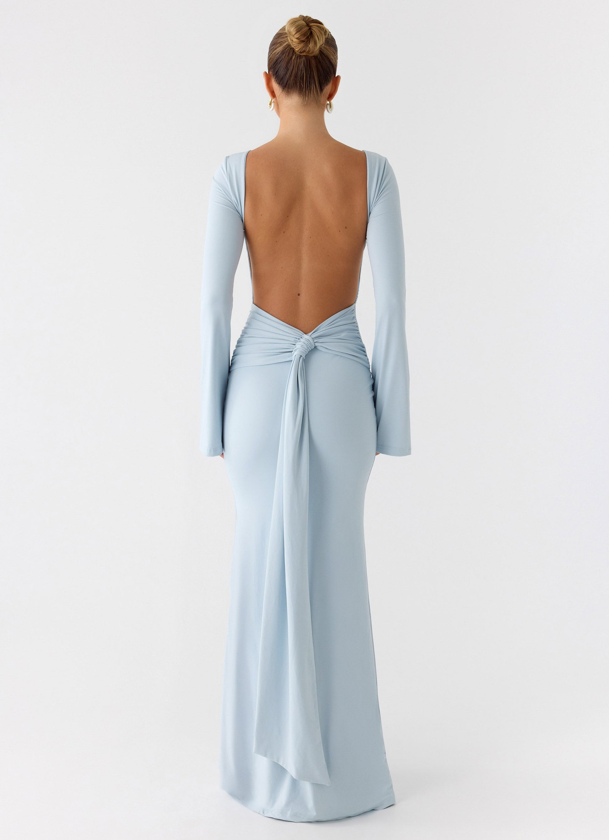 Midnight Song Long Sleeve Maxi Dress - Misty Blue Peppermayo Exclusive