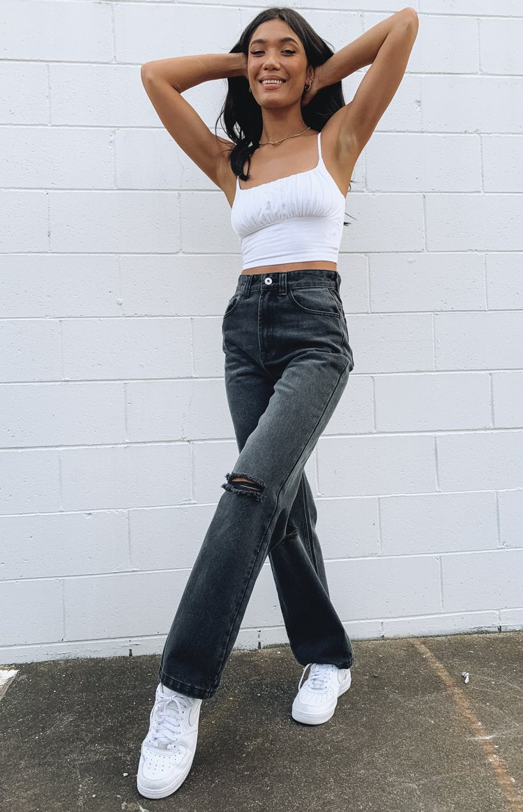 Robin Wide Leg Jeans Black Wash BB Exclusive