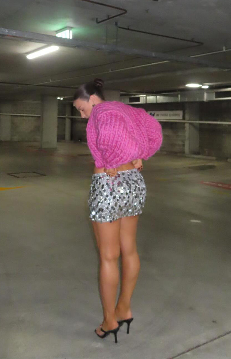 Emiko Silver Sequin Mini Skirt BB Exclusive