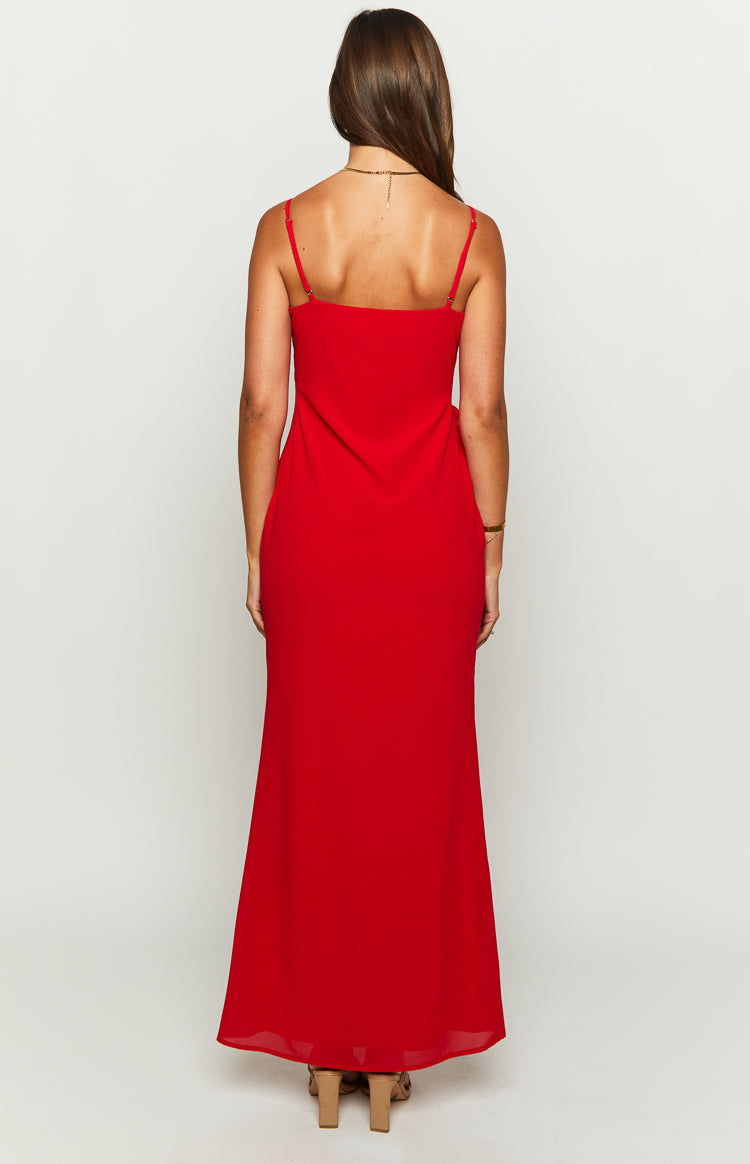 Nahanee Red Ruffle Maxi Dress BB Exclusive