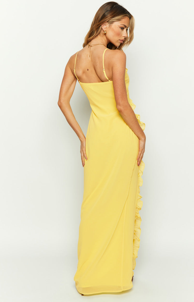Nahanee Yellow Ruffle Maxi Dress BB Exclusive