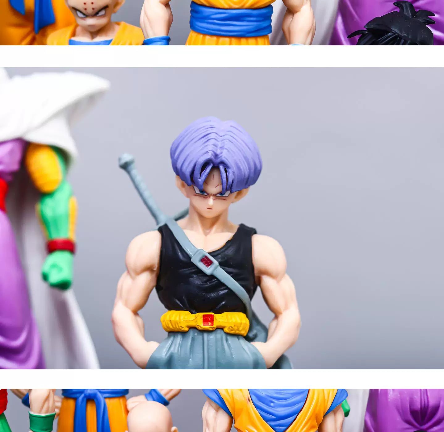 Anime Dragon Ball Kids Krillin Son Gohan Trunks Action Figures PVC Model Collection Desktop Decoration Toys Kids Birthday Gifts Beauty World Shop