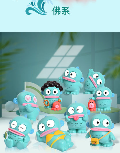 8pcs Mermaid Hangyodon Blind box Big Mouth Fish Anime Figure Desktop Decoration Student Surprise Gift Mystery Box Wholesale Beauty World Shop