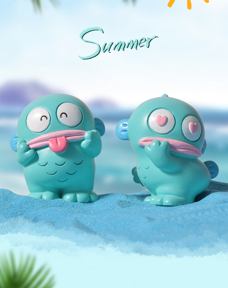 8pcs Mermaid Hangyodon Blind box Big Mouth Fish Anime Figure Desktop Decoration Student Surprise Gift Mystery Box Wholesale Beauty World Shop