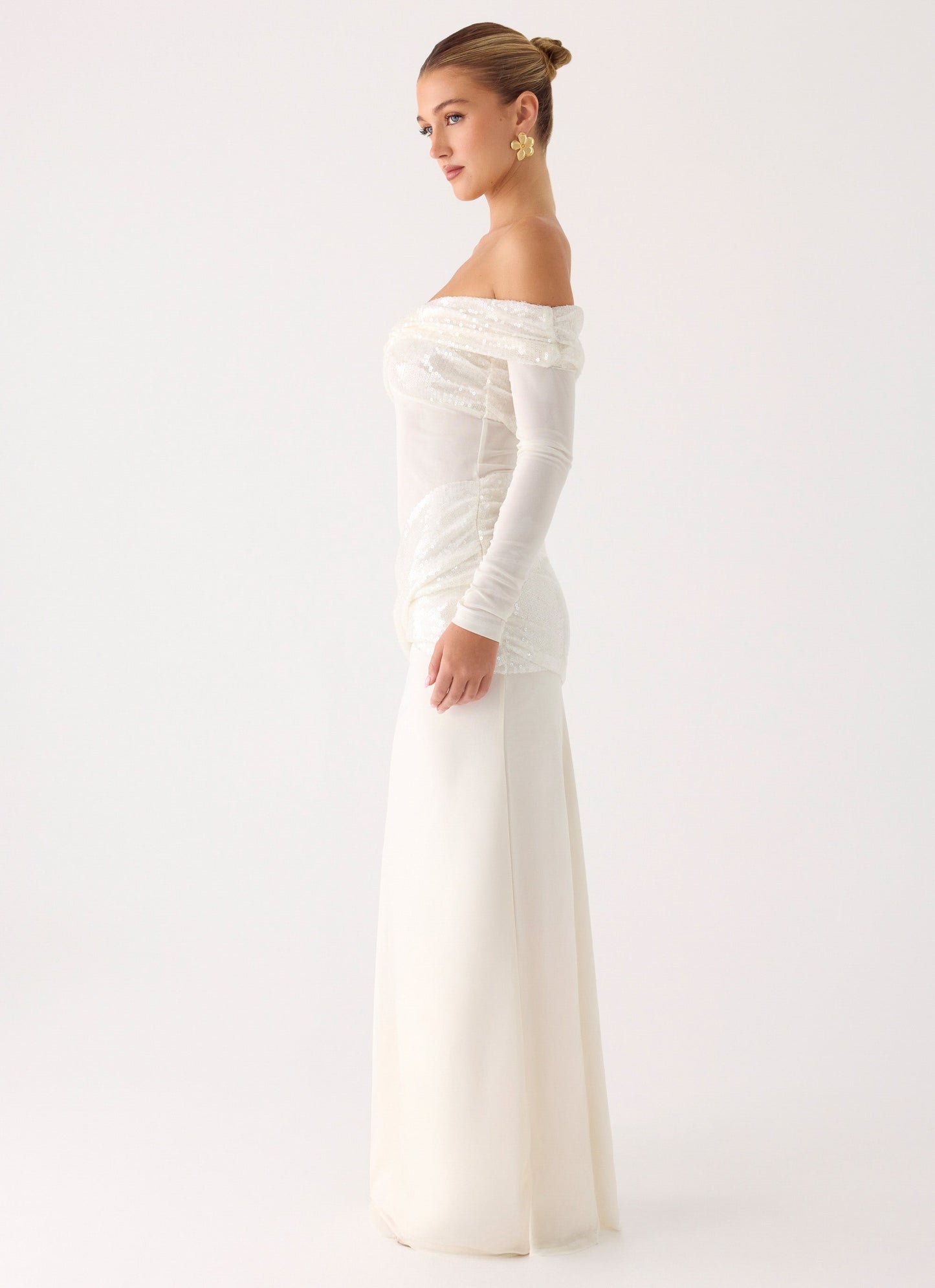 Over To You Sequin Maxi Dress - White Peppermayo Exclusive