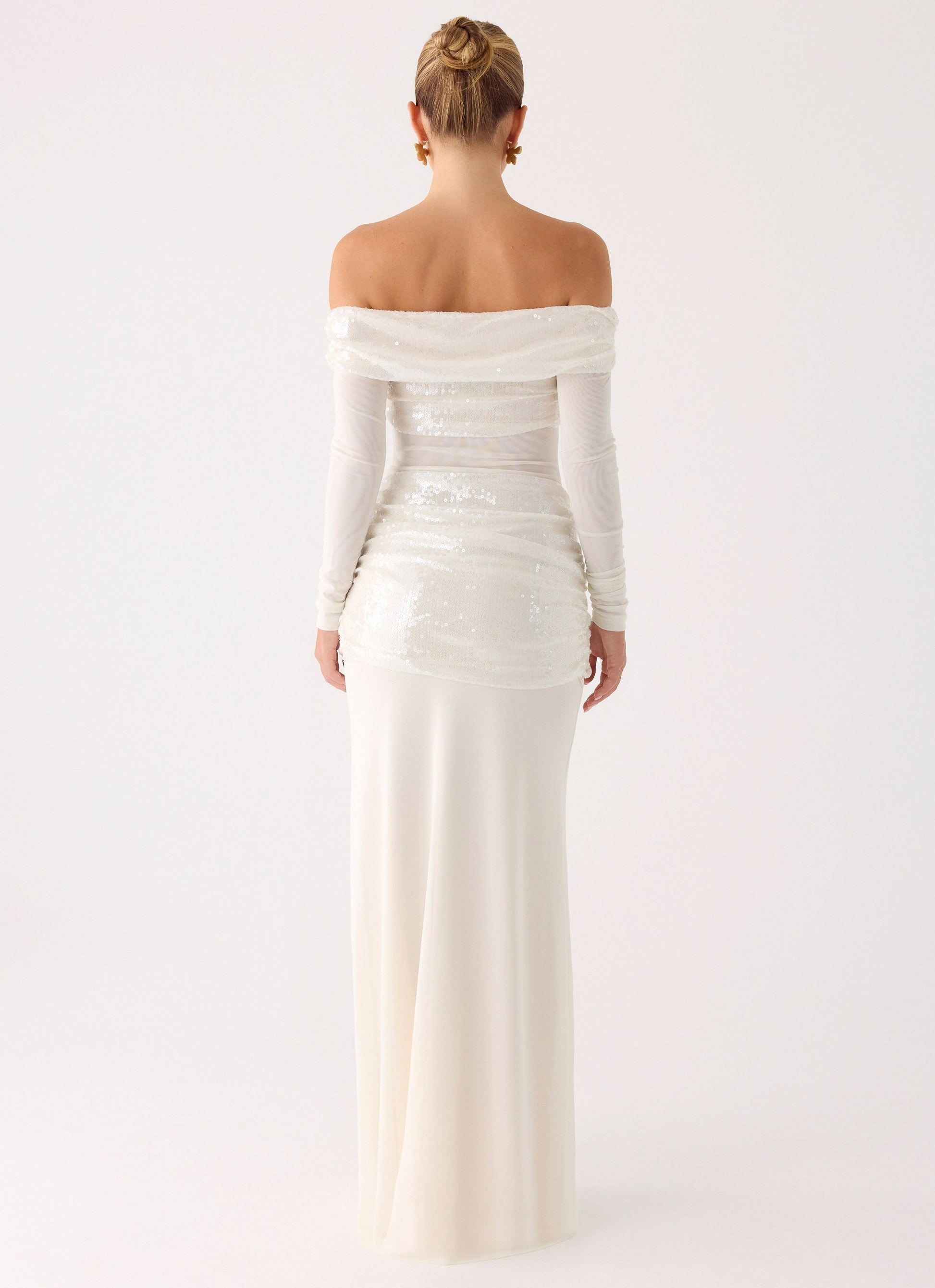 Over To You Sequin Maxi Dress - White Peppermayo Exclusive