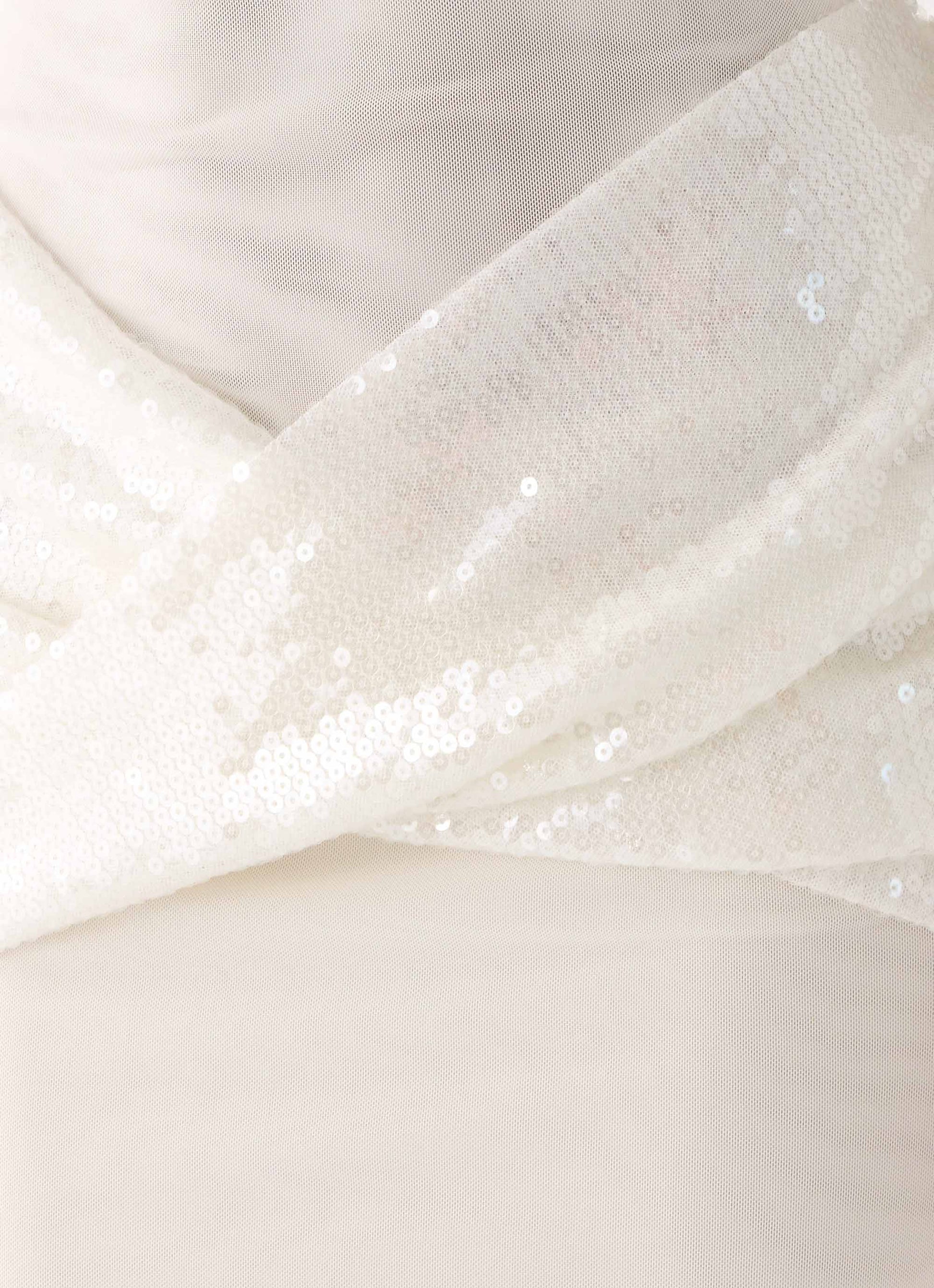 Over To You Sequin Maxi Dress - White Peppermayo Exclusive