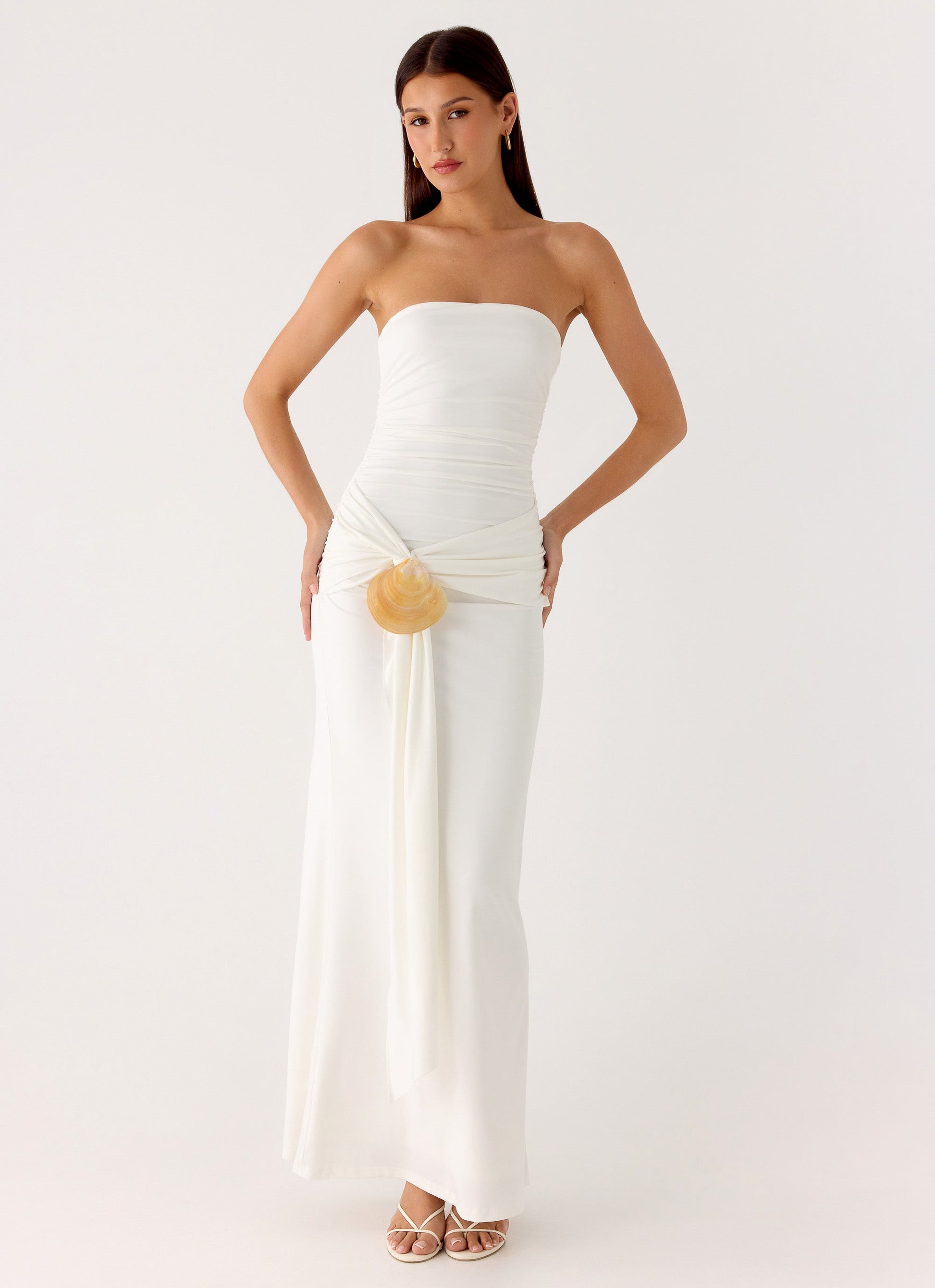 Party After Party Shell Maxi Dress - White Peppermayo Exclusive