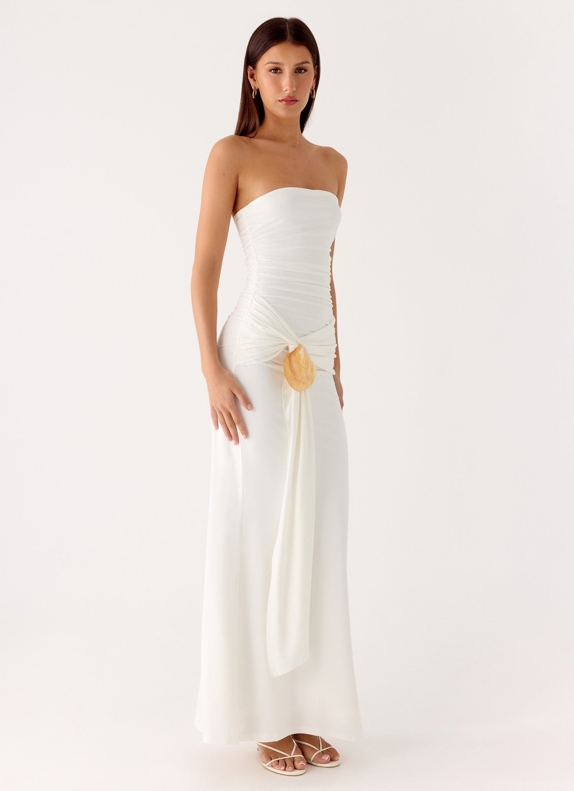 Party After Party Shell Maxi Dress - White Peppermayo Exclusive