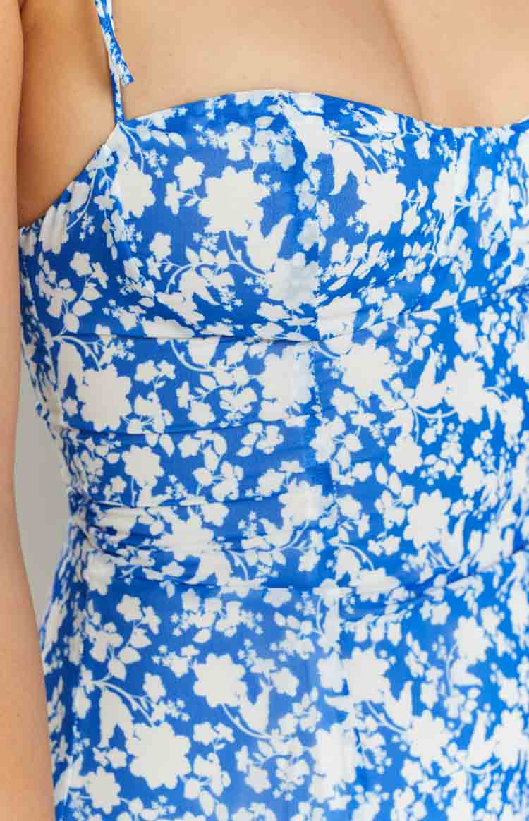 Penny Lane Blue Floral Print Mini Dress BB Exclusive