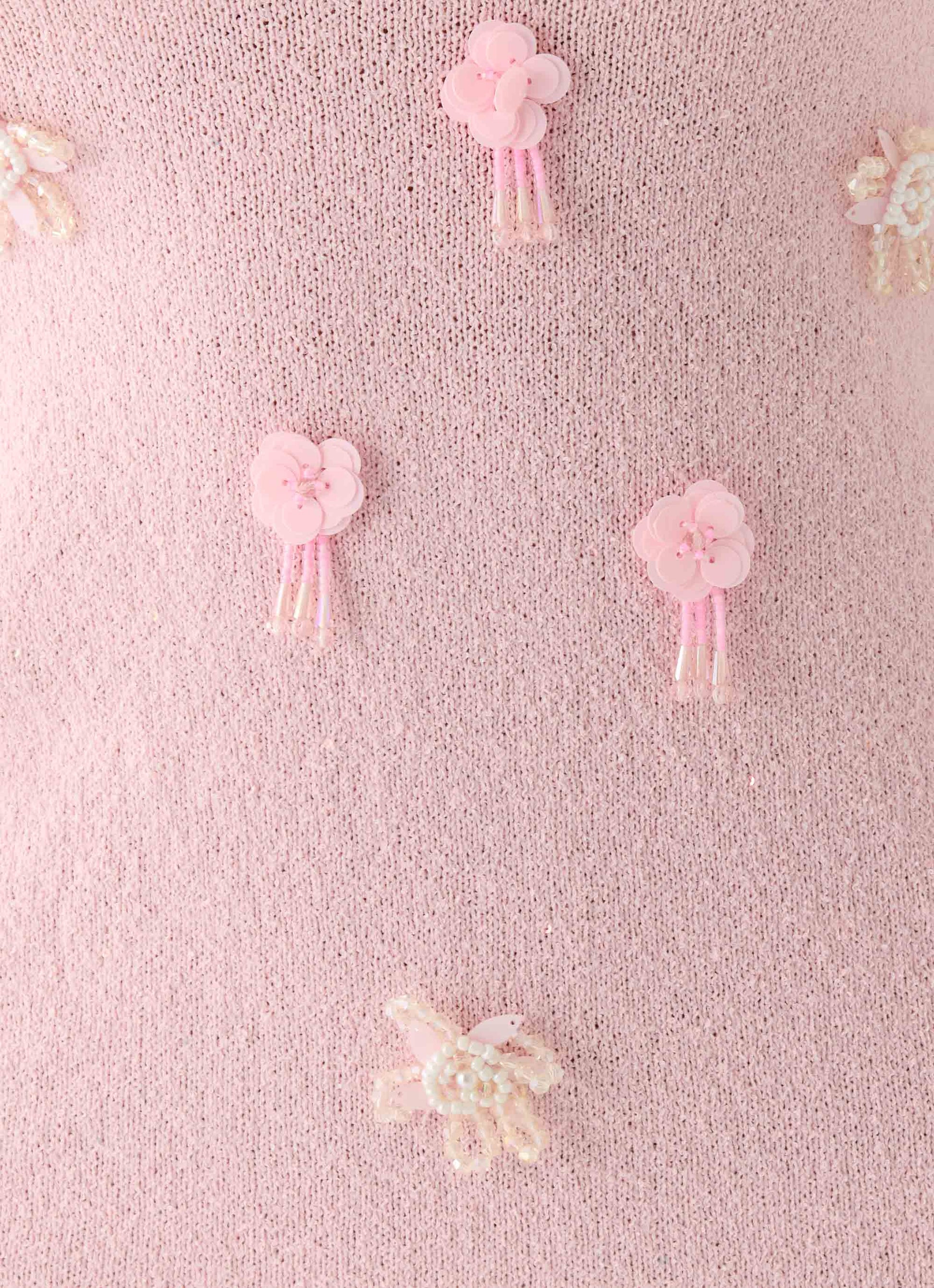 Roa Embellished Knit Mini Dress - Pink Peppermayo Exclusive