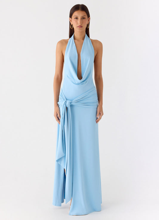 Rowan Ray Cowl Maxi Dress - Blue Peppermayo Exclusive