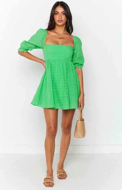 Rubi Green Babydoll Mini Dress BB Exclusive