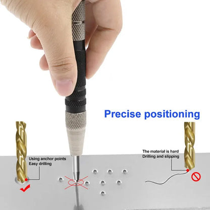 2pc Spring Type Automatic Center Punch Locator Glass Striker Window Breaker Punch Centering Punch Punch Tool Beauty World Shop