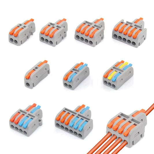 10/30/50 PCS Mini Fast Wiring Cable Connectors Universal Compact Splitter Electrical Conductors Push-in Home Terminal Block Beauty World Shop