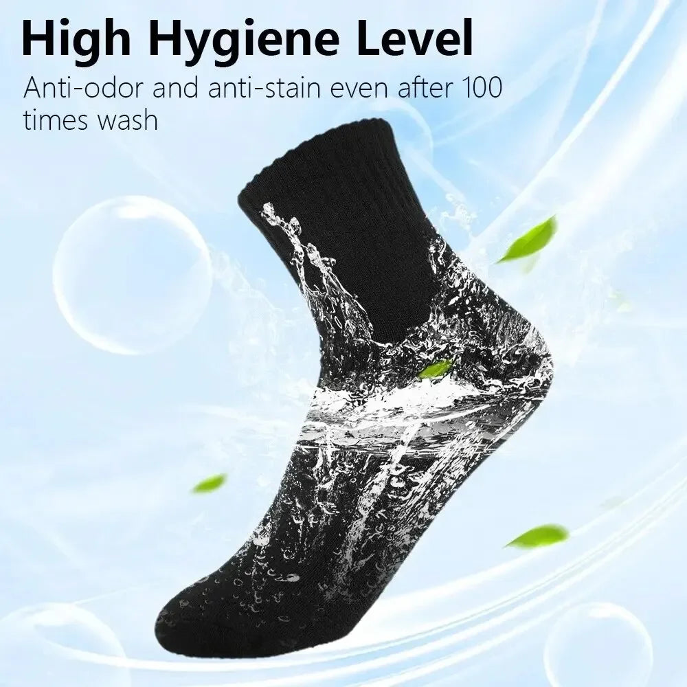 Men's Mid-Calf Cotton Socks 10/5/3 Pairs | Soft Breathable All-Season Crew Socks Solid Color for Daily Work, Sports &Casual Wear Beauty World Shop