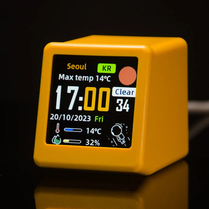 GeekMagic Ultra Smart WiFi Weather Forecast Station Bed Clock for Desktop Decoration, photo Album with Gif Animation Beauty World Shop