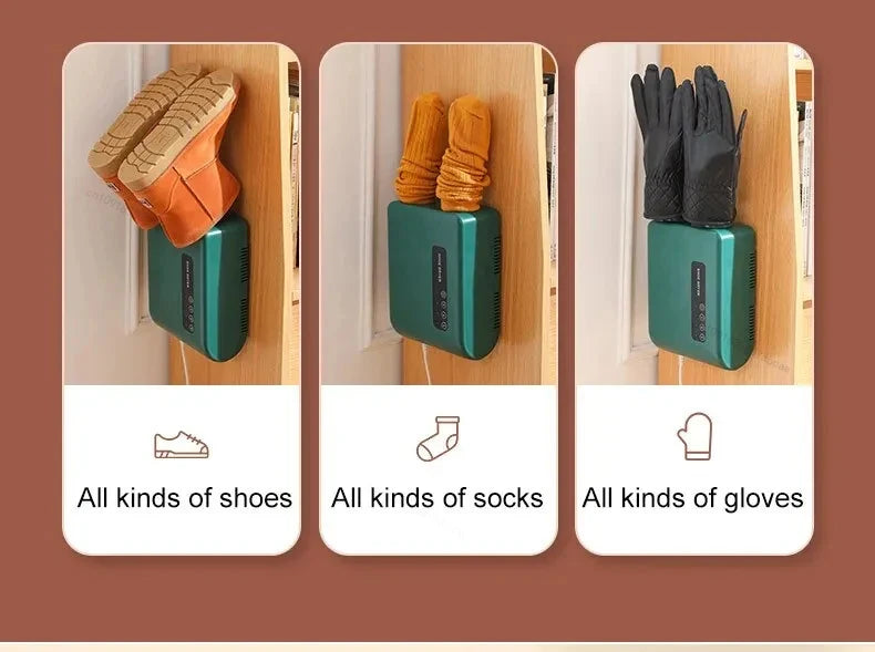 220V Electric Shoe Dryer, Portable Shoe & Boot Drying Machine with Sterilization Deodorization, Heated Foot Protector for Gloves Beauty World Shop