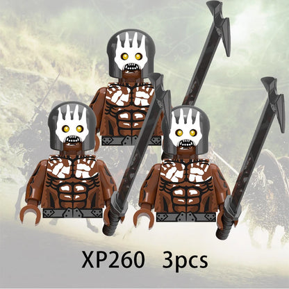 3pcs Lord Rings Elves Orcs Army Dwarf Rohan Mini Action Toy Figures Building Blocks Assembly Toys for Kids Birthday Gift Beauty World Shop