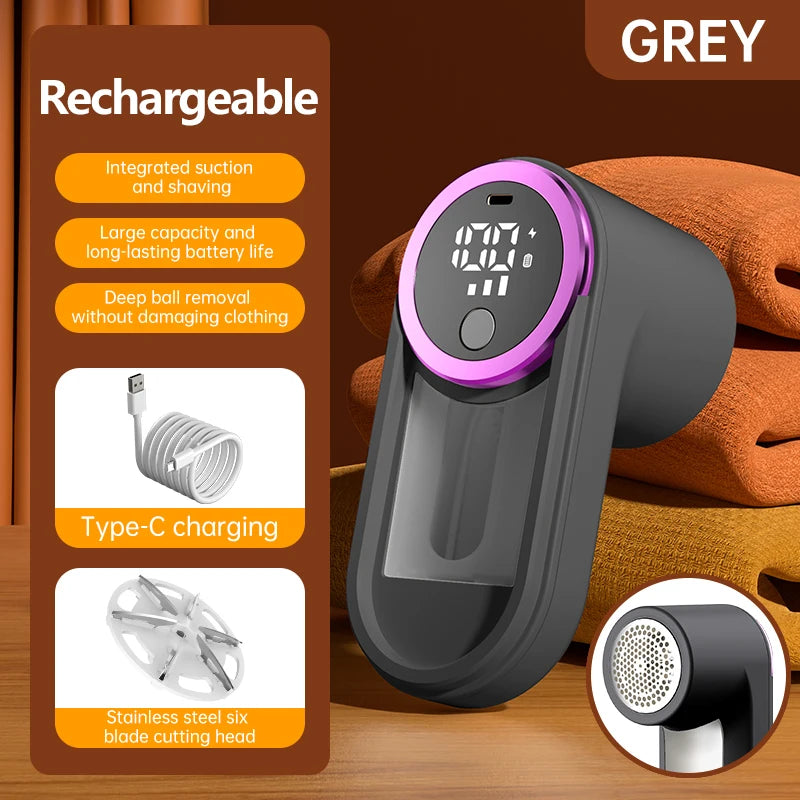 Lint Remover for Clothing Portable Electric Fuzz Pellet Remover LED Display Rechargeable for Clothes Fabric Shaver Fluff Remover Beauty World Shop
