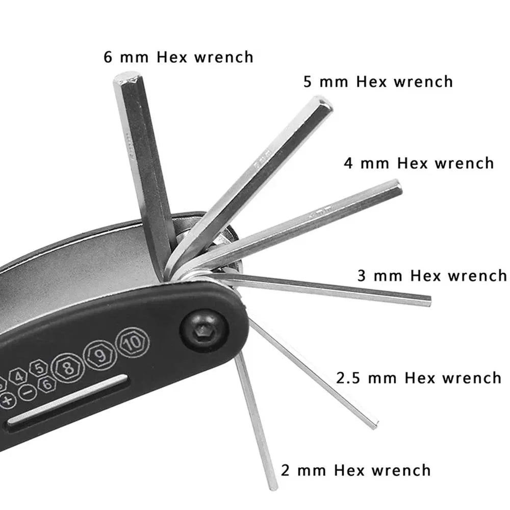 16 in 1 Portable Bicycle Repair Tools Kit Hex Wrench Nut Tire Screwdriver Motorcycle Bicycle Repair Tools Beauty World Shop