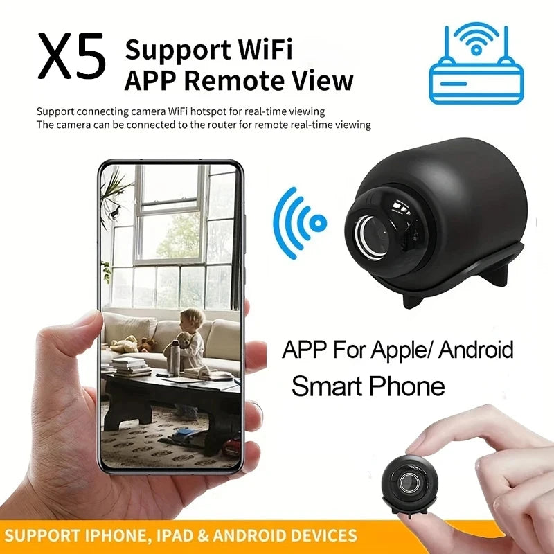 Wireless WiFi 1080P HD Mini Camera Baby Monitor Indoor Security Surveillance Night Vision IP Cam Video Recorder Safety Camcorder Beauty World Shop