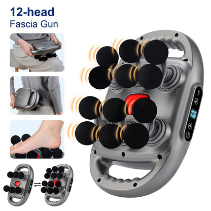 42-Heads Fascia Gun High-Frequency Vibration Body Massage Gun Back and Waist Massager Neck Shoulder Massager Muscle masajeador Beauty World Shop