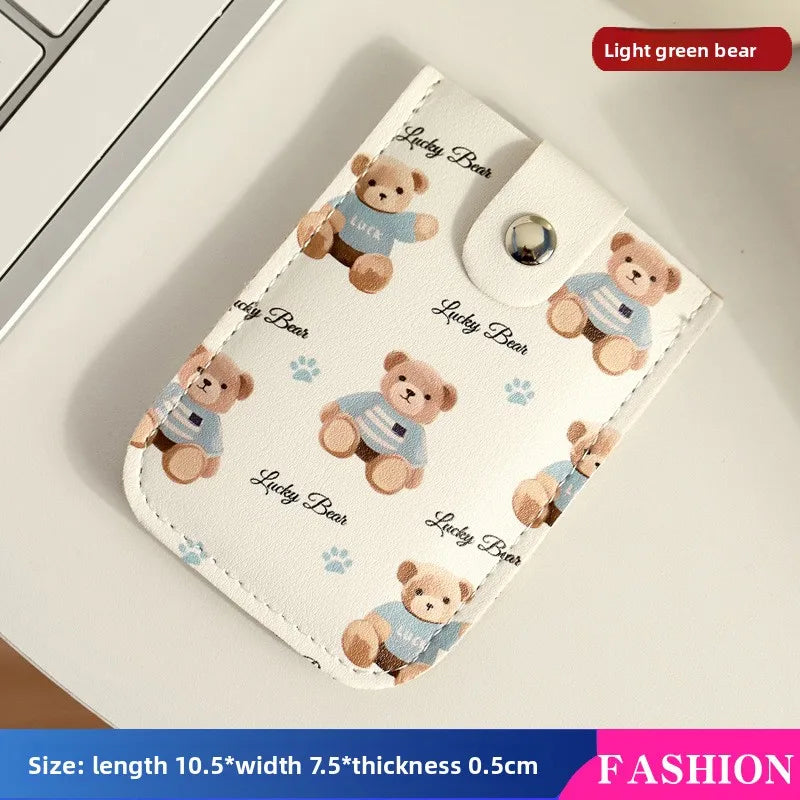 Vintage Oil Painting Pull Out Card Holder One Piece Women's Compact Ultra Thin Mini Cartoon New Style Niche Design Card Case Bag Beauty World Shop
