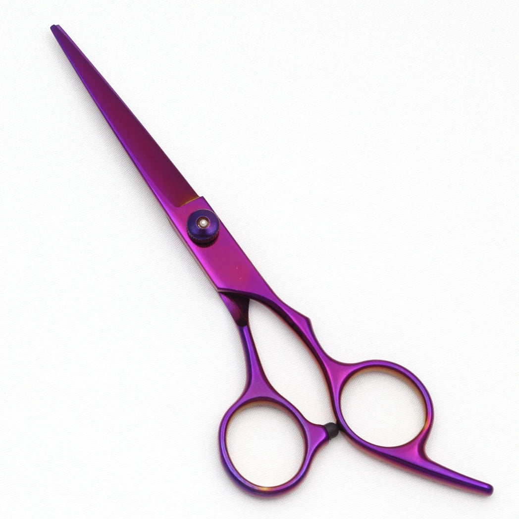 Hairdressing Scissors Japan Stainless Hair Scissors Purple Hair Cutting Scissors Barber Shop Thinning Shears Set Comb C1001 Beauty World Shop
