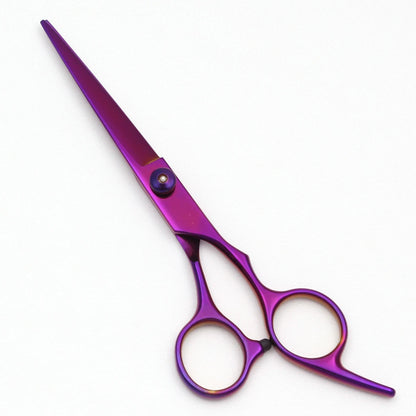 Hairdressing Scissors Japan Stainless Hair Scissors Purple Hair Cutting Scissors Barber Shop Thinning Shears Set Comb C1001 Beauty World Shop