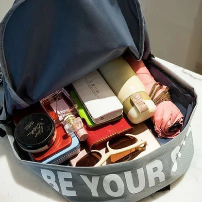 Fashion trend backpack backpack for men and women junior high school high school student bag large capacity korean version of th Beauty World Shop