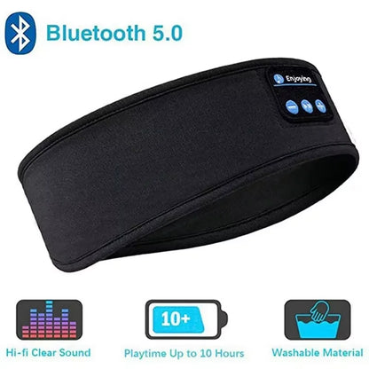 HOMEFISH BT Earphones Sports Sleeping Headband Elastic Wireless Headphones Music Eye Mask Wireless Bluetooth Headset Headband Beauty World Shop